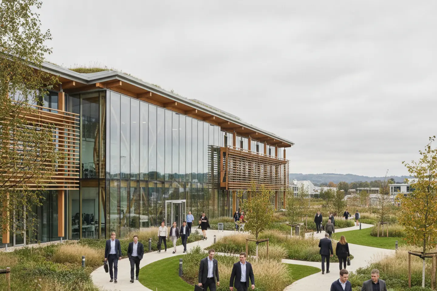 Modern laboratory and office building on an Oxfordshire science park
